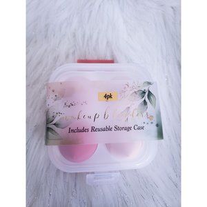 4-pk Makeup Blenders (Includes reusable storage case)